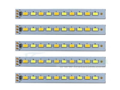 5PCS DC 5V 5W Dual-Color LED Lamp Board Warm/Pure White Light 380mA 400LM 3500K/6500K for USB Touch Dimmer